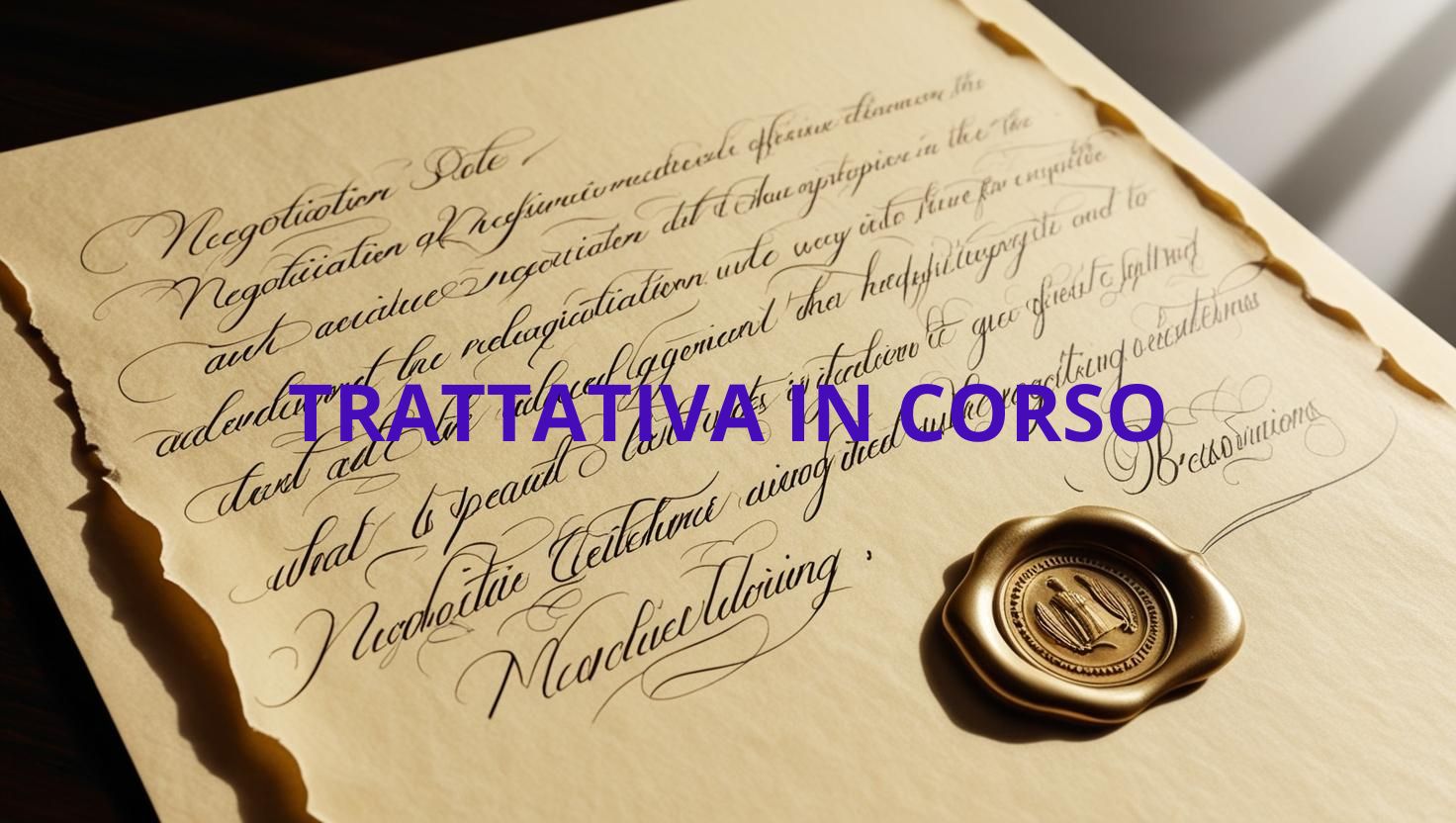 TRATTATIVA IN CORSO